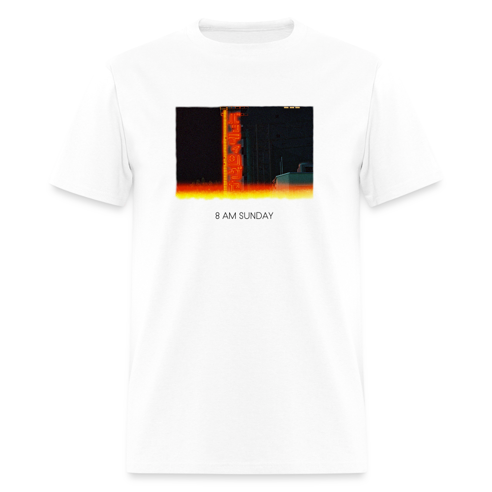 8 AM SUNDAY Batting Cages Tee - white
